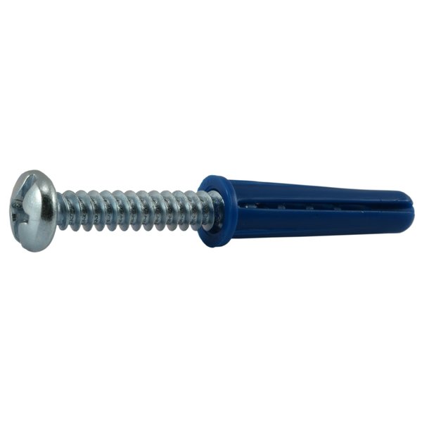 Midwest Fastener Screw Anchor, 1-1/2" L, Plastic, 50 PK 07572